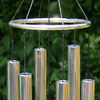 Woodstock Chimes Bells Of Paradise Windgong - Brons - 6 Aluminium Buizen - 32 Inch - Muzikaal Gestemd