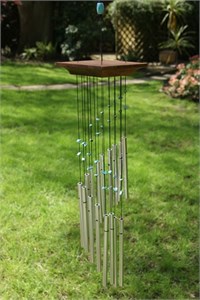 Woodstock Turquoise Mystic Spiral Wind Chime