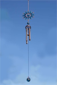 Sunflower Wind Chime, small turquoise