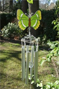 Green Hairstreak Butterfly Wind Chime