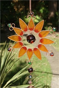 Sunflower Wind Chime, large orange