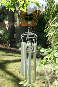 Red Admiral Butterfly Wind Chime