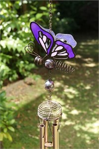 Purple Butterfly Wind Chime