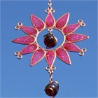 Sunflower Wind Chime, small pink