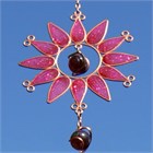 Sunflower Wind Chime, small pink