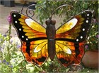 Large Orange Butterfly Wind Chime