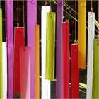Rectangles Glass Wind Chime, grapevine