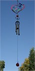  Heart  Wind Chime with Butterflies &amp; Flowers