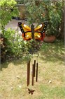 Large Orange Butterfly Wind Chime