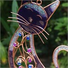 Jewelled Cat Wind Chime, purple