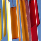 Sloping Rectangles Glass Wind Chime, Rainbow