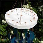 Wavy Glass Wind Chime, beech wood