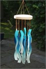 Wavy Glass Wind Chime, Ocean