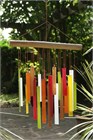 Rectangles Glass Wind Chime, Beechwood