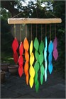 Waterfall leaves, rainbow