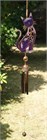 Jewelled Cat Wind Chime, purple